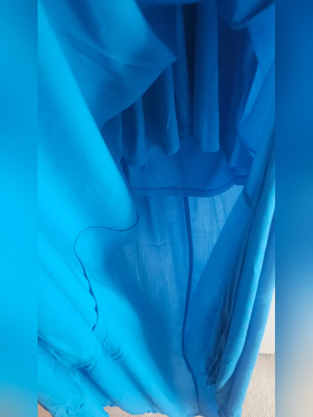 NWT TIMILY Elegant blue sleeveless maxi dress with a deep V-neck Size Large - Picture 12 of 13